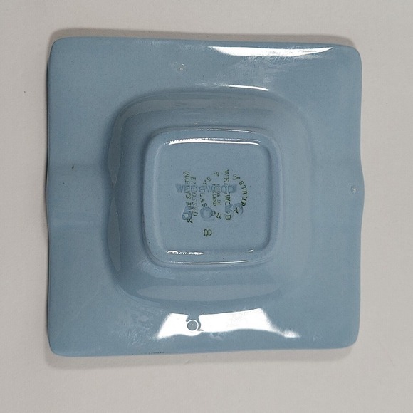 Wedgwood Queensware Embossed Ashtray Cream On Lavender Blue Etruria Small 3.25" - Picture 6 of 11